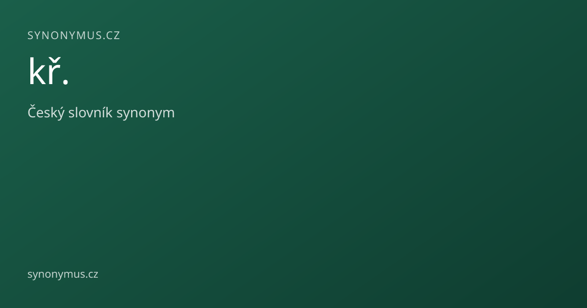 Náhled odkazu: kř.