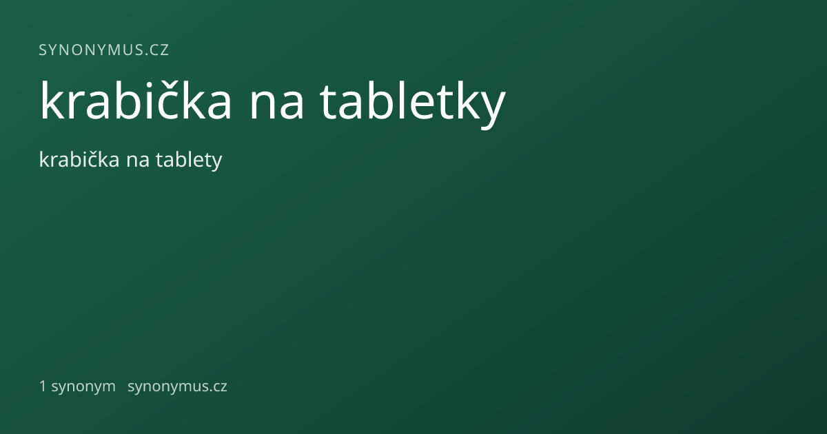 Náhled odkazu: krabička na tabletky