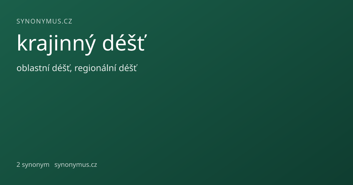 Náhled odkazu: krajinný déšť