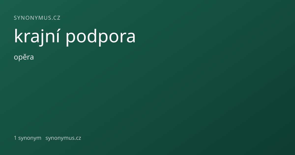 Náhled odkazu: krajní podpora