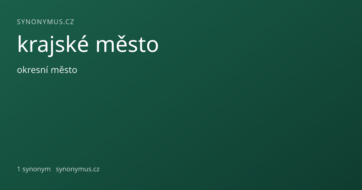 Náhled odkazu: krajské město