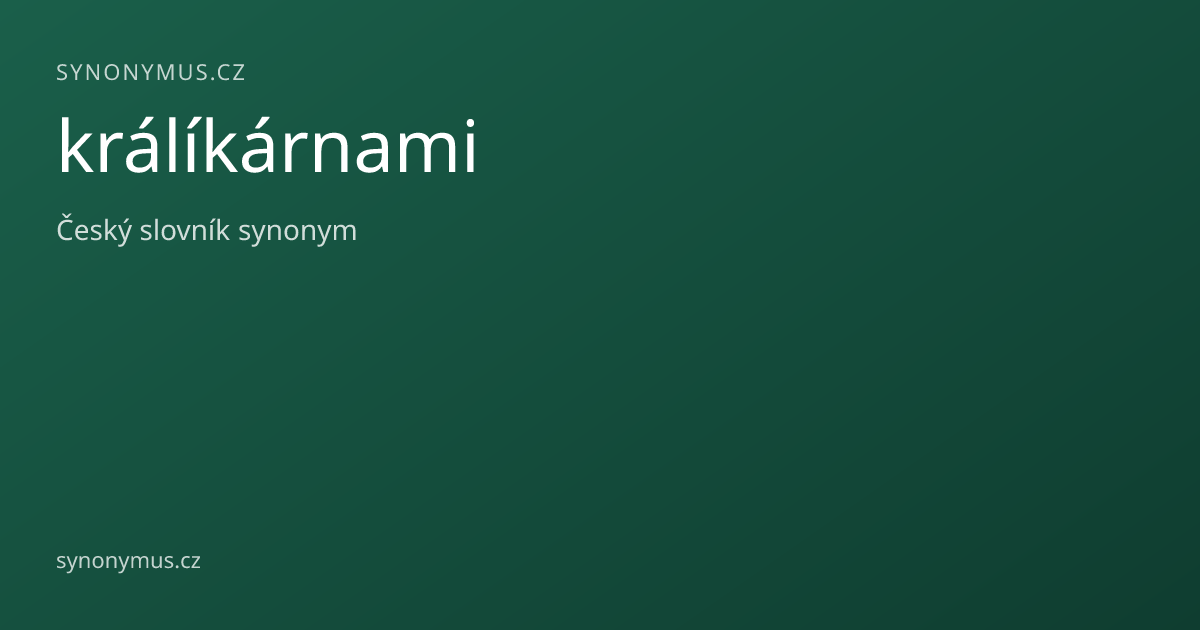 Náhled odkazu: králíkárnami