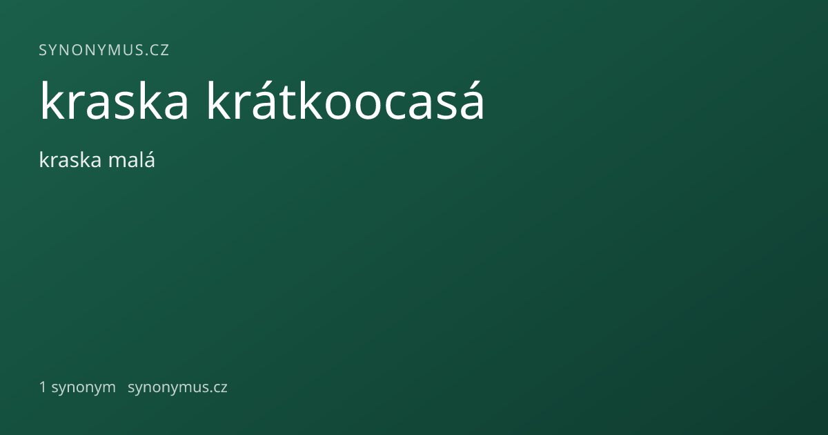 Náhled odkazu: kraska krátkoocasá