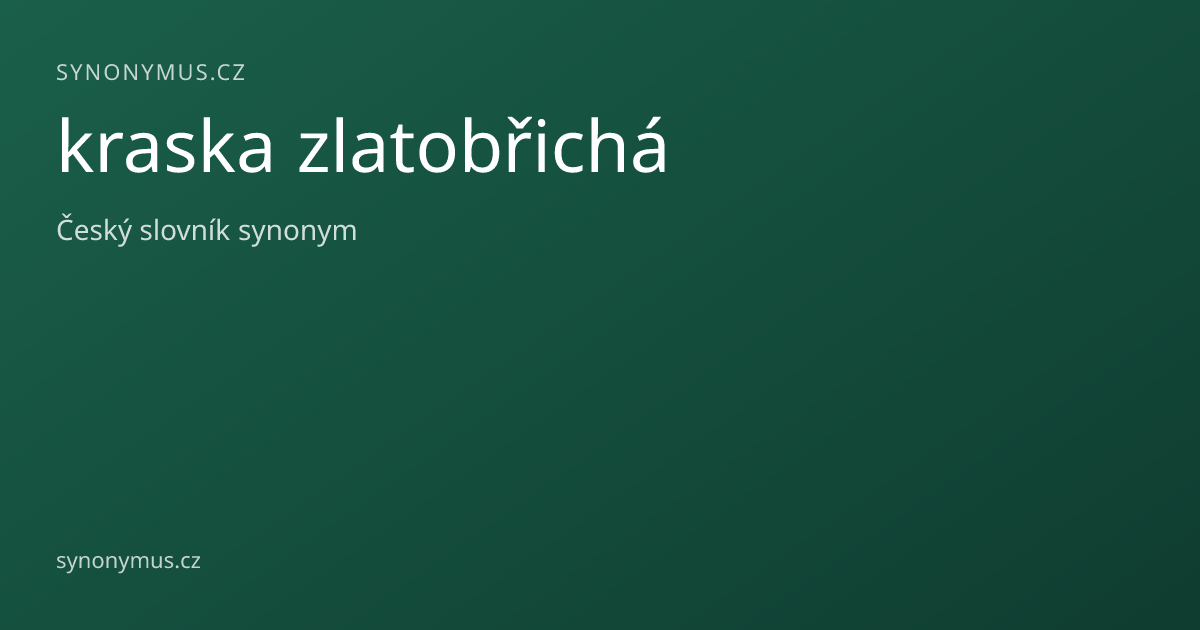 Náhled odkazu: kraska zlatobřichá