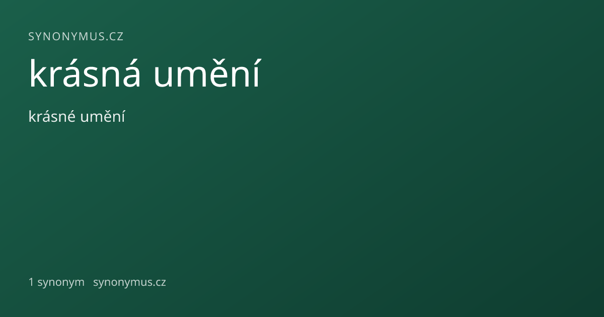 Náhled odkazu: krásná umění
