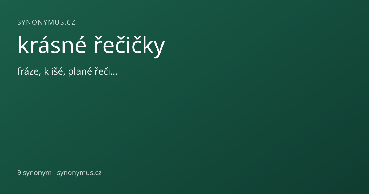 Náhled odkazu: krásné řečičky