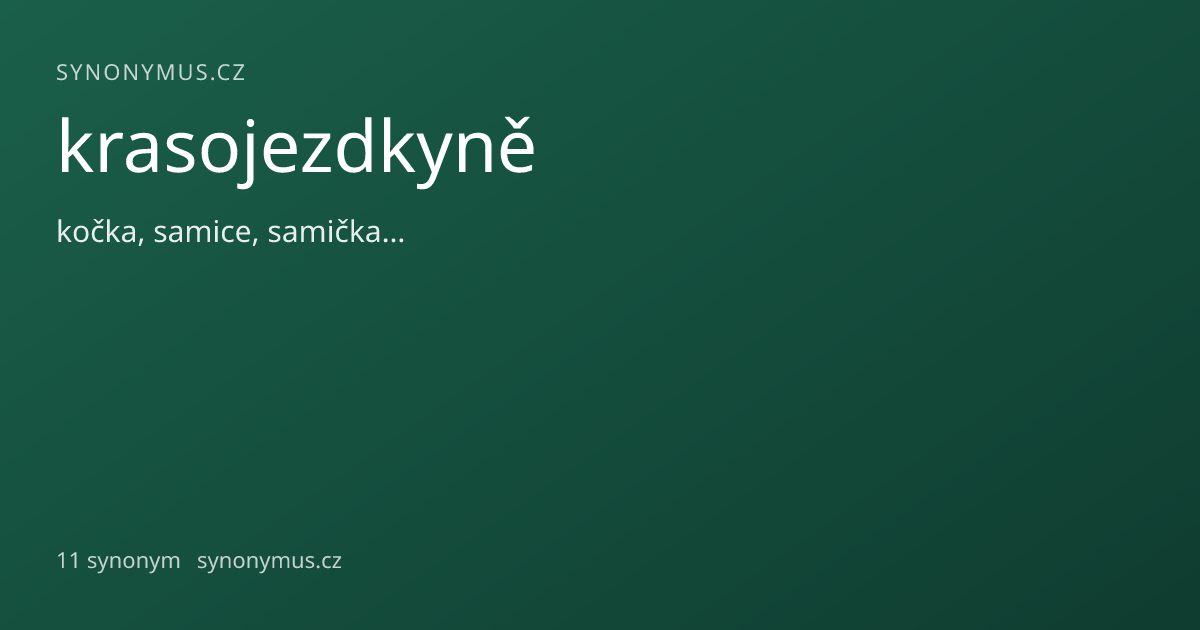 Náhled odkazu: krasojezdkyně
