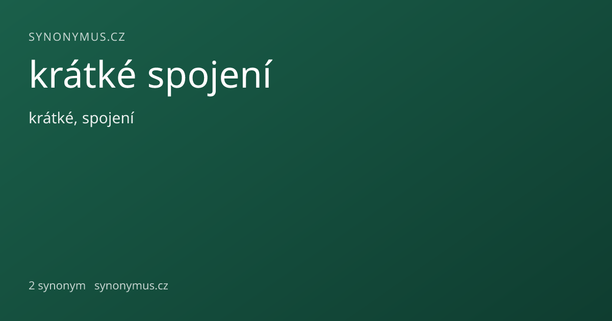 Náhled odkazu: krátké spojení