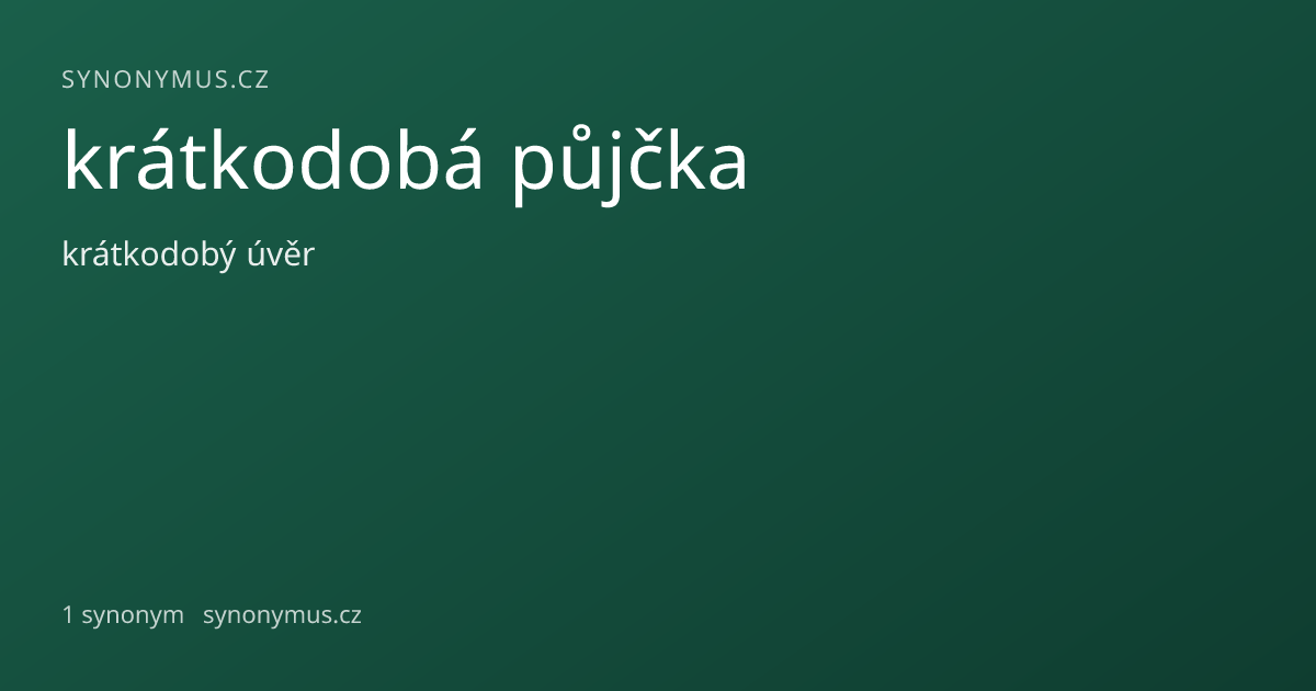 Náhled odkazu: krátkodobá půjčka