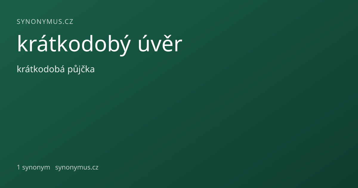Náhled odkazu: krátkodobý úvěr