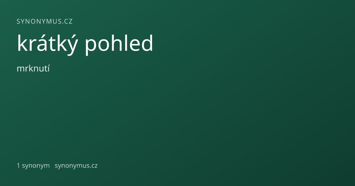 Náhled odkazu: krátký pohled