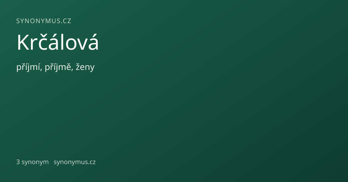 Náhled odkazu: Krčálová