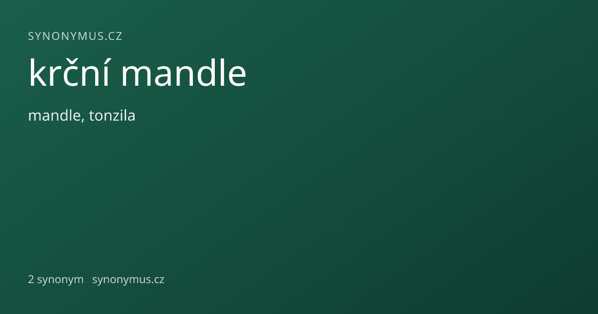 Náhled odkazu: krční mandle