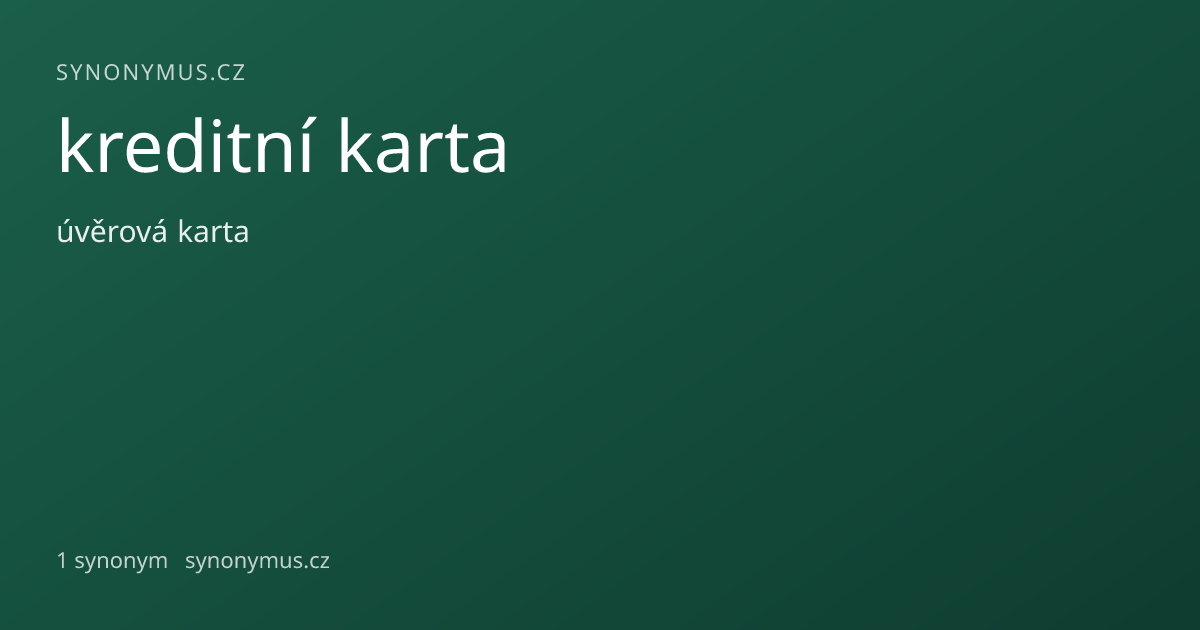 Náhled odkazu: kreditní karta