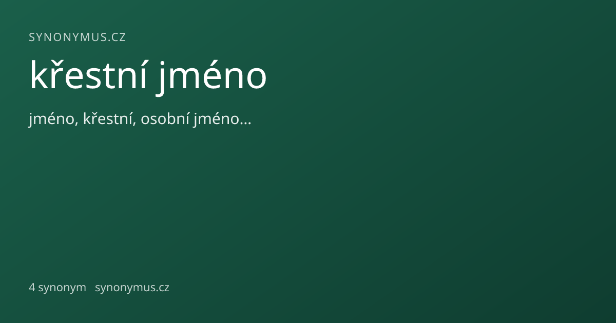 Náhled odkazu: křestní jméno