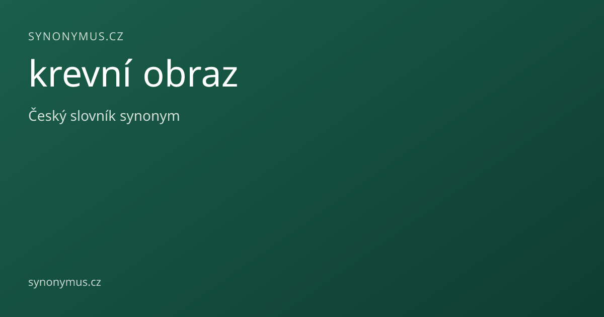 Náhled odkazu: krevní obraz
