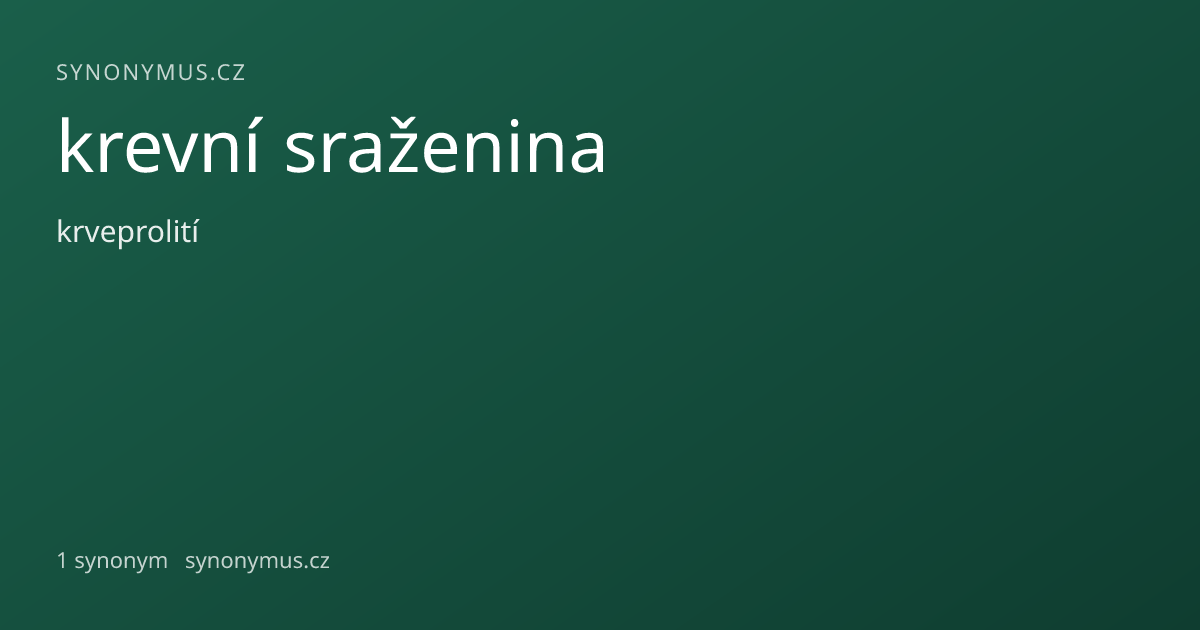 Náhled odkazu: krevní sraženina