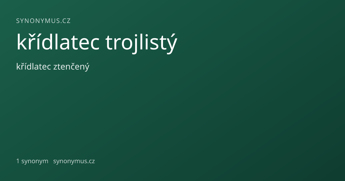 Náhled odkazu: křídlatec trojlistý