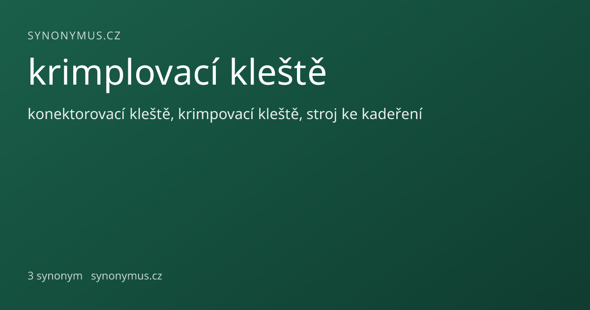 Náhled odkazu: krimplovací kleště