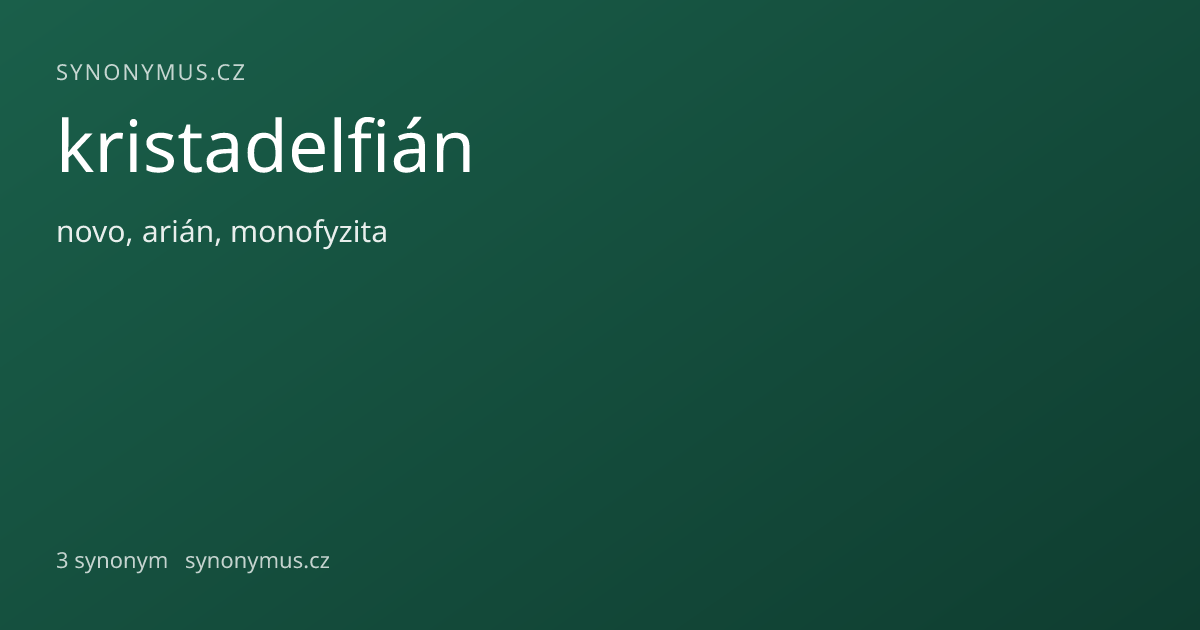 Náhled odkazu: kristadelfián