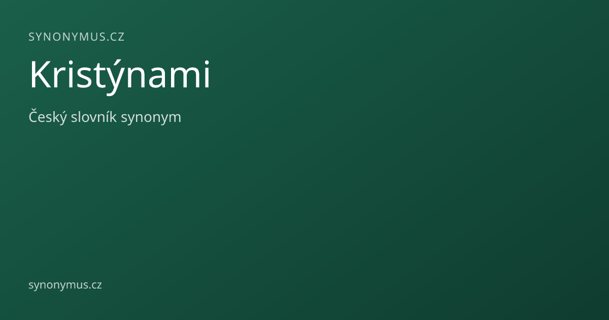 Náhled odkazu: Kristýnami