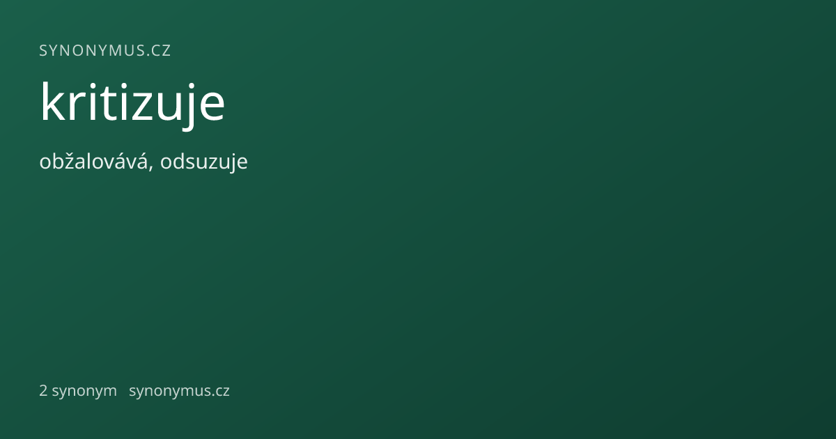 Náhled odkazu: kritizuje