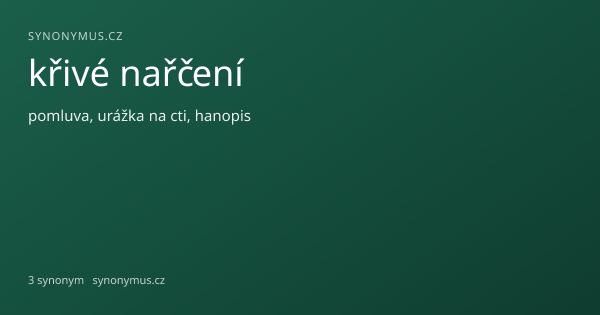 Náhled odkazu: křivé nařčení