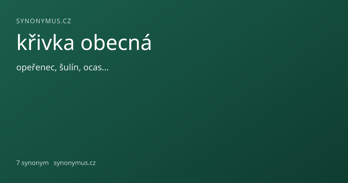 Náhled odkazu: křivka obecná