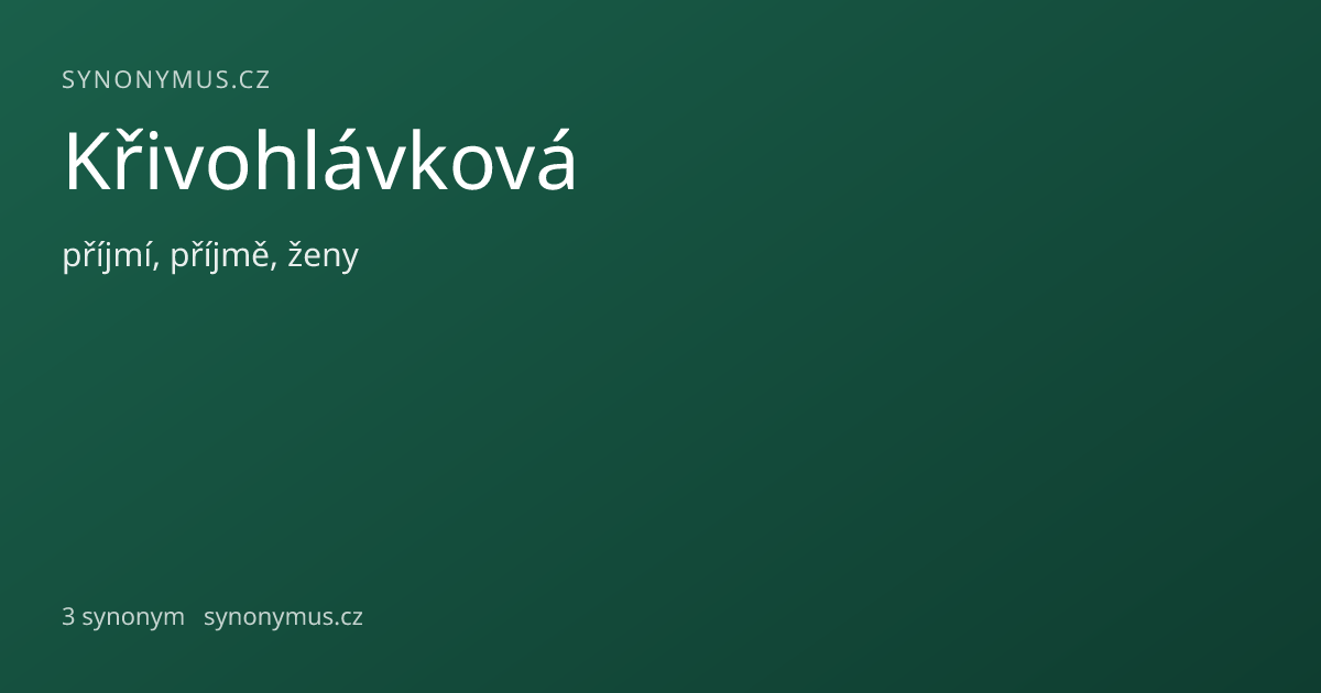 Náhled odkazu: Křivohlávková