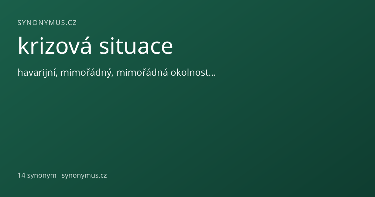 Náhled odkazu: krizová situace
