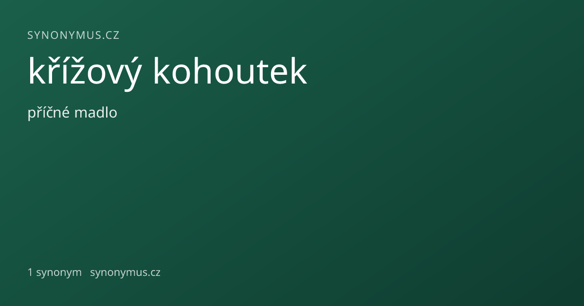 Náhled odkazu: křížový kohoutek