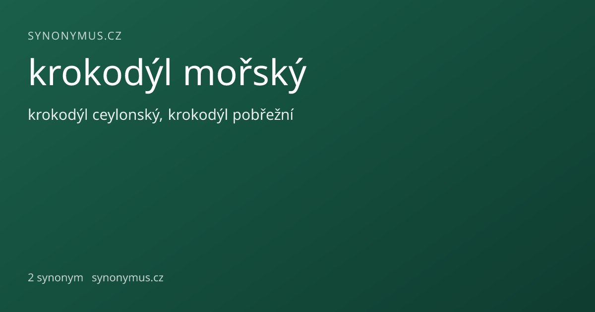 Náhled odkazu: krokodýl mořský