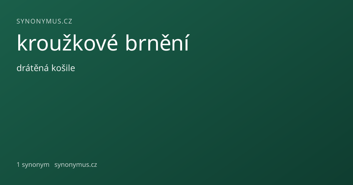Náhled odkazu: kroužkové brnění