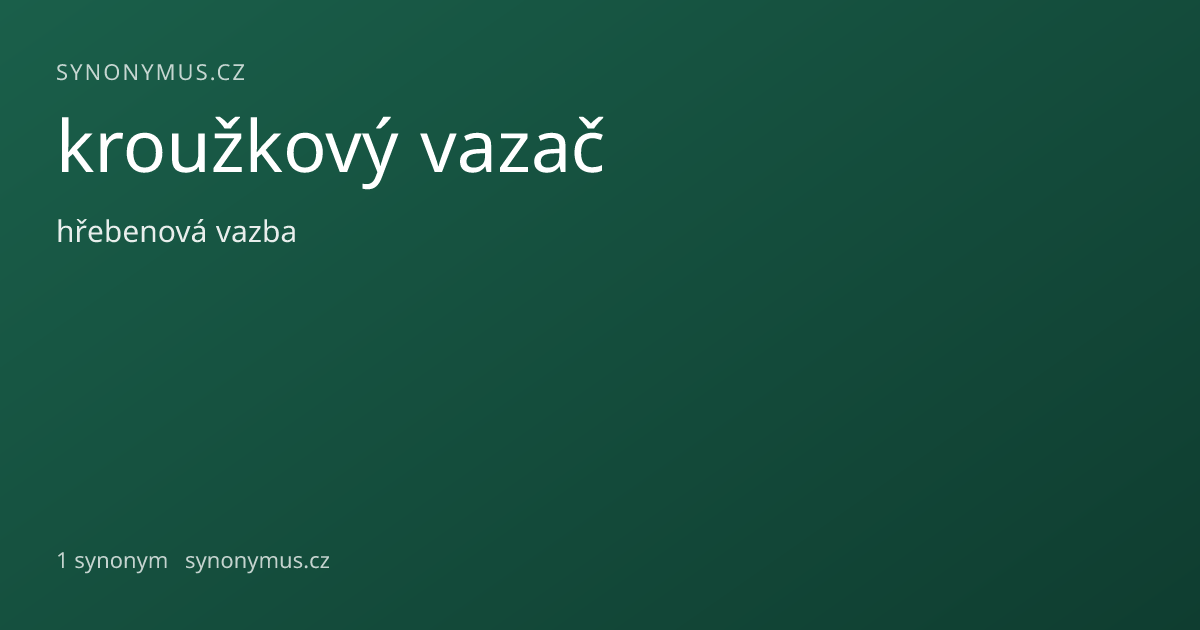 Náhled odkazu: kroužkový vazač