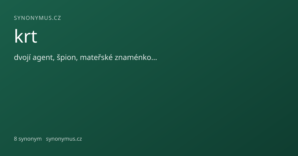 Náhled odkazu: krt
