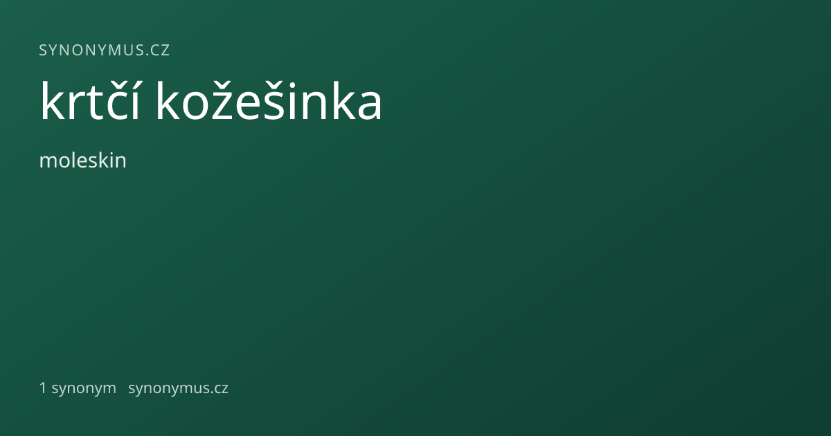Náhled odkazu: krtčí kožešinka
