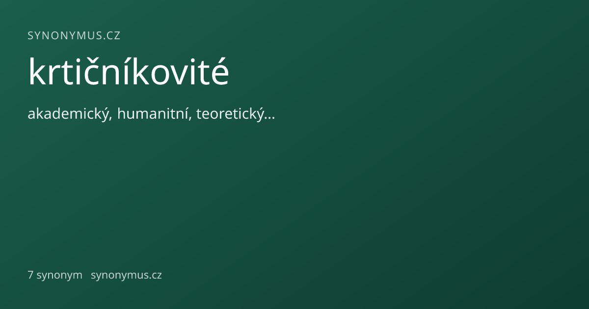 Náhled odkazu: krtičníkovité