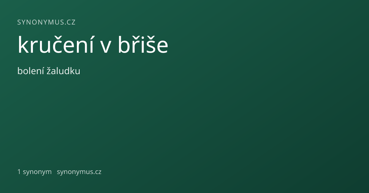 Náhled odkazu: kručení v břiše