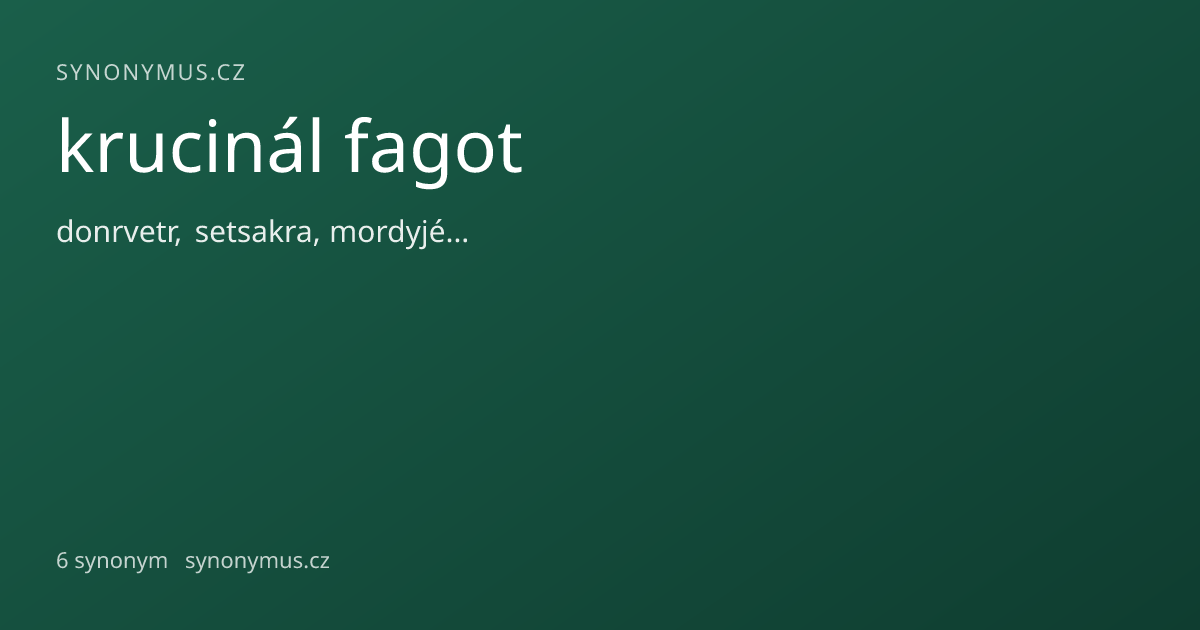 Náhled odkazu: krucinál fagot