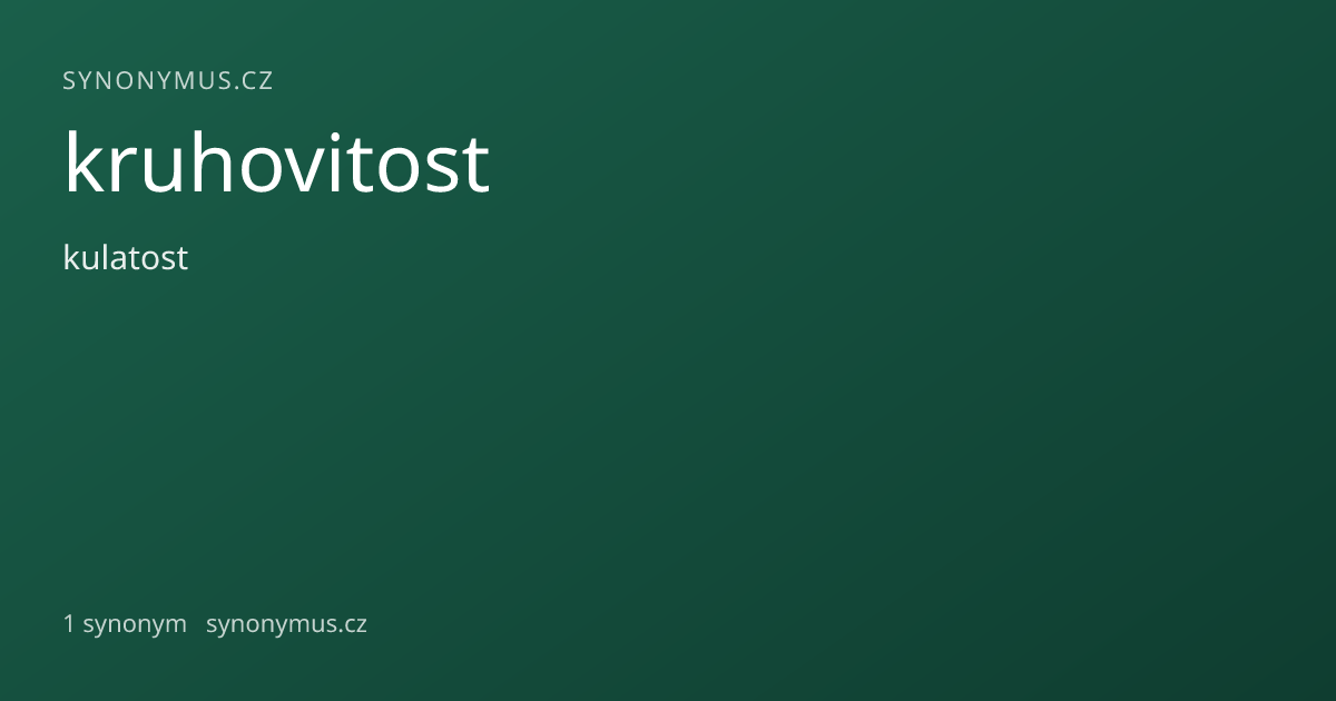 Náhled odkazu: kruhovitost