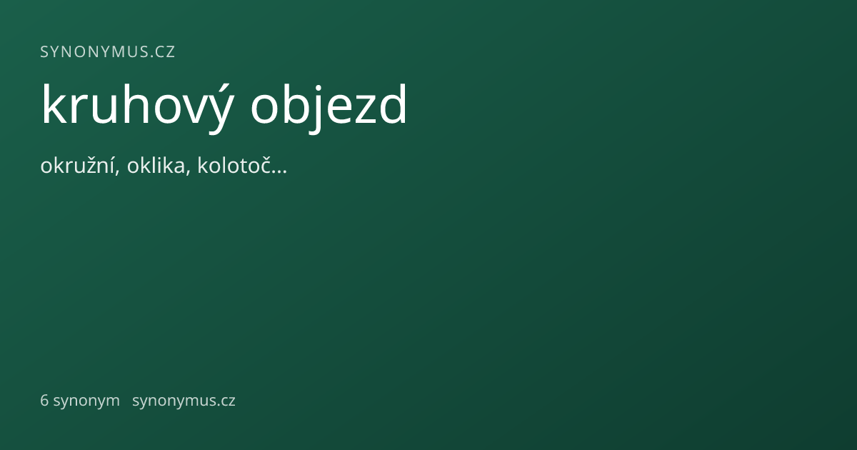 Náhled odkazu: kruhový objezd