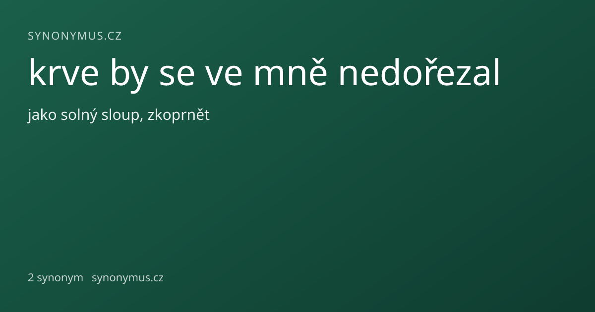 Náhled odkazu: krve by se ve mně nedořezal