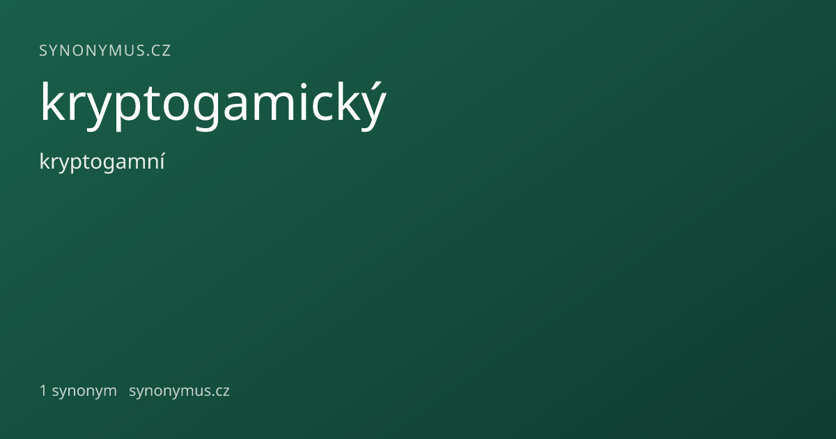 Náhled odkazu: kryptogamický