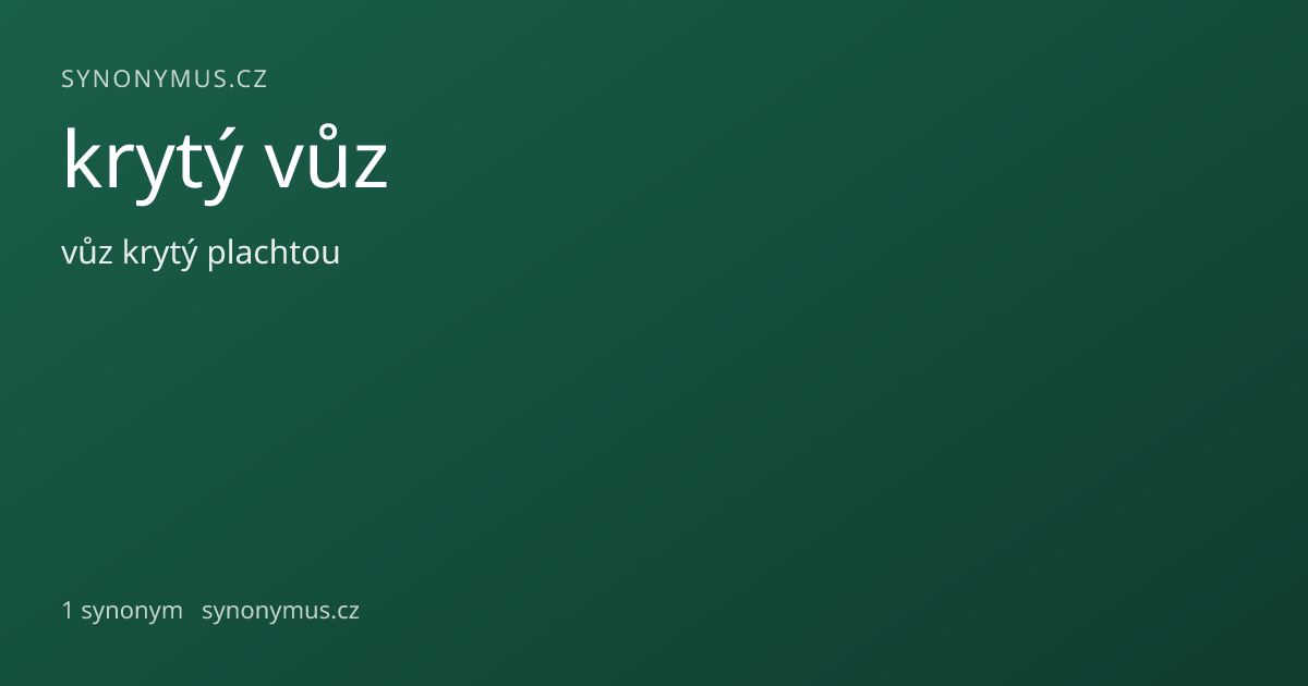 Náhled odkazu: krytý vůz