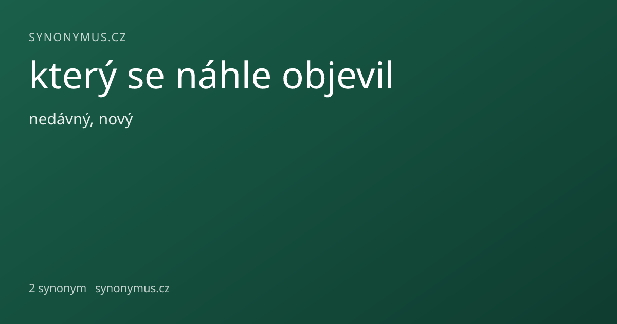 Náhled odkazu: který se náhle objevil