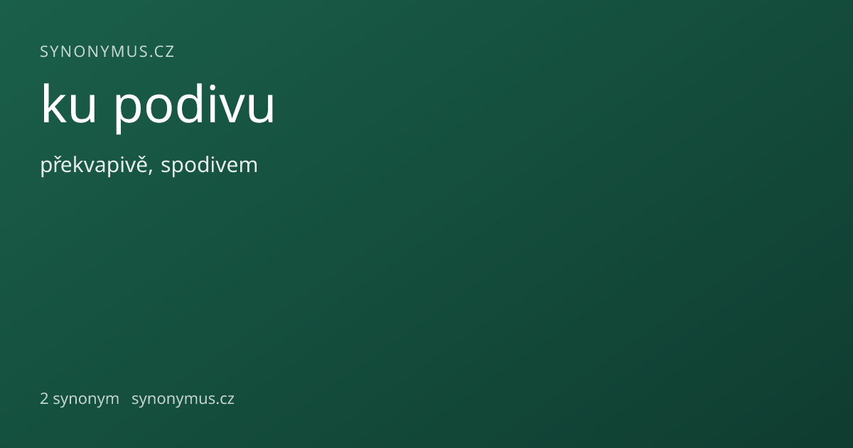 Náhled odkazu: ku podivu