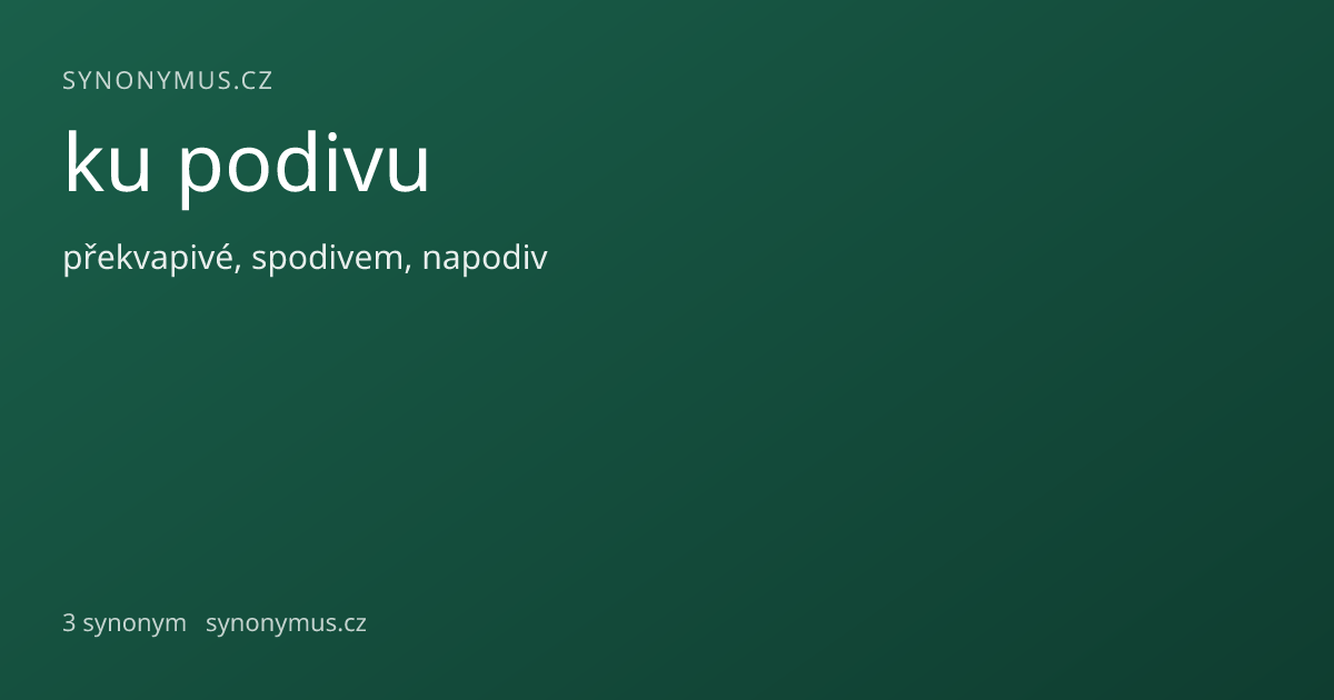 Náhled odkazu: ku podivu
