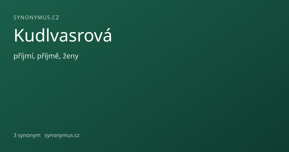 Náhled odkazu: Kudlvasrová