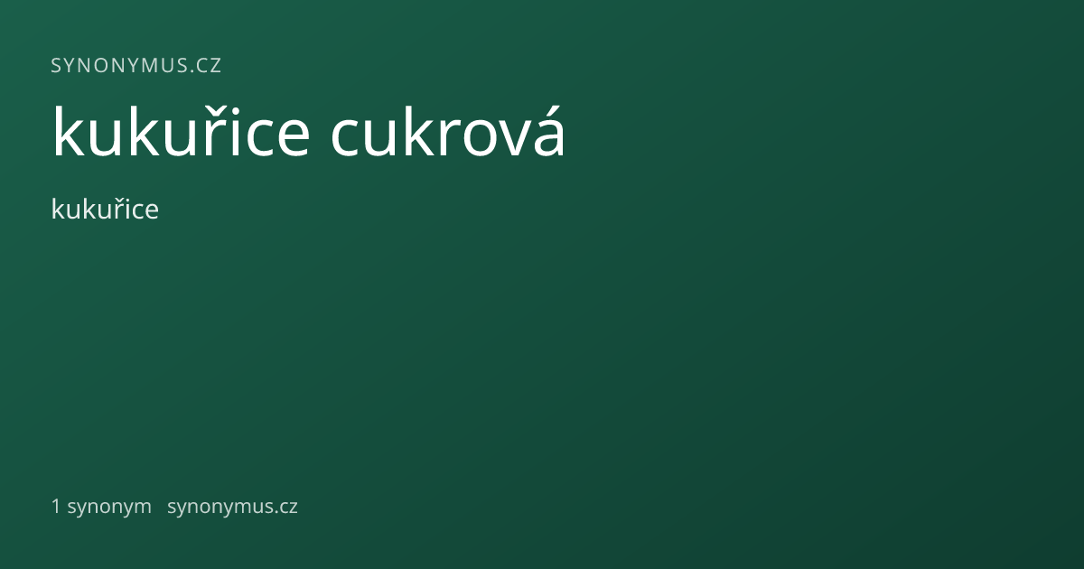 Náhled odkazu: kukuřice cukrová