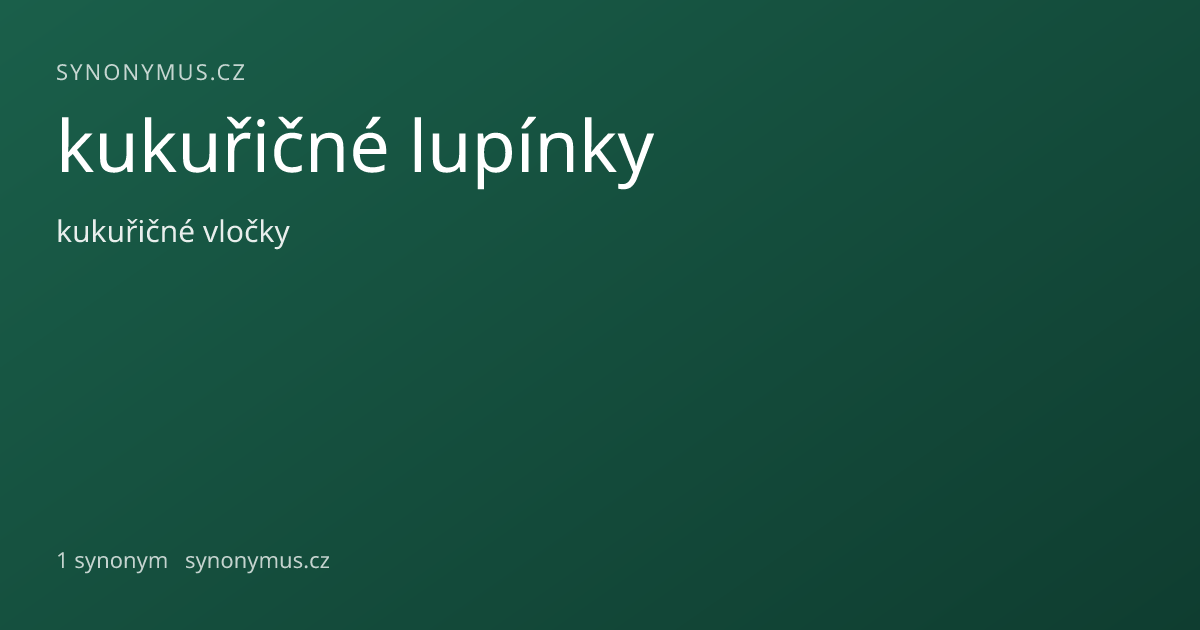 Náhled odkazu: kukuřičné lupínky